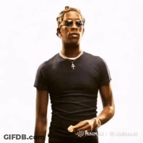 Man In Sunglasses And Black Shirt Holding Boy Down Sign GIF