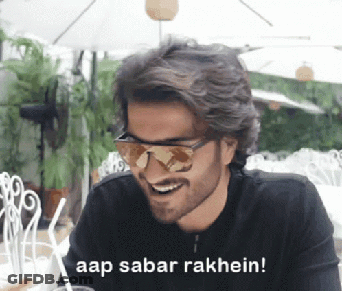 Man In Sunglasses And Black Shirt Says Aap Bahar Rakhein GIF