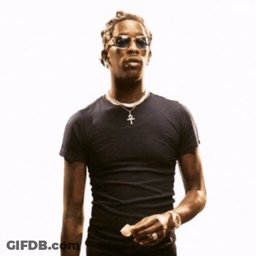 Man In Sunglasses And Black Shirt With Ankh Necklace GIF