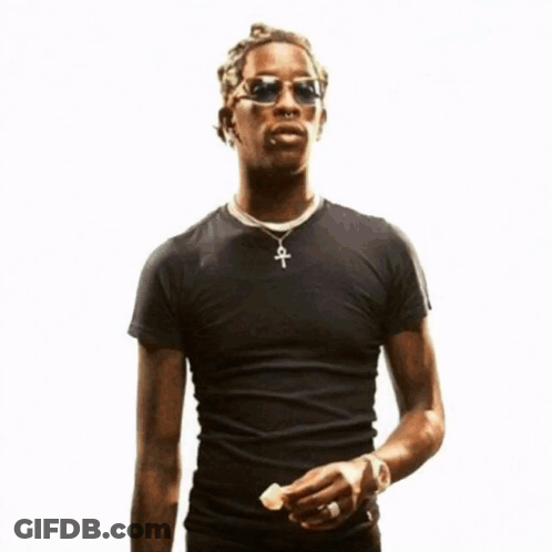 Man In Sunglasses And Black Shirt With Ankh Necklace GIF