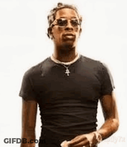 Man In Sunglasses And Black Shirt With Hands Folded GIF