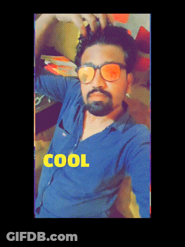 Man In Sunglasses And Blue Shirt Saying Cool GIF
