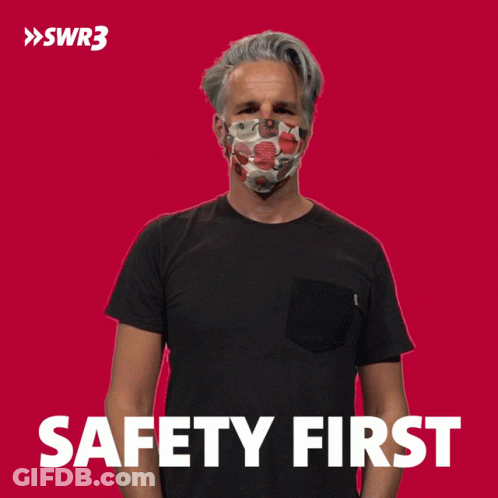 Man In Sunglasses And Face Mask Safety First GIF