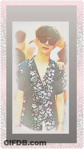 Man In Sunglasses And Floral Shirt GIF