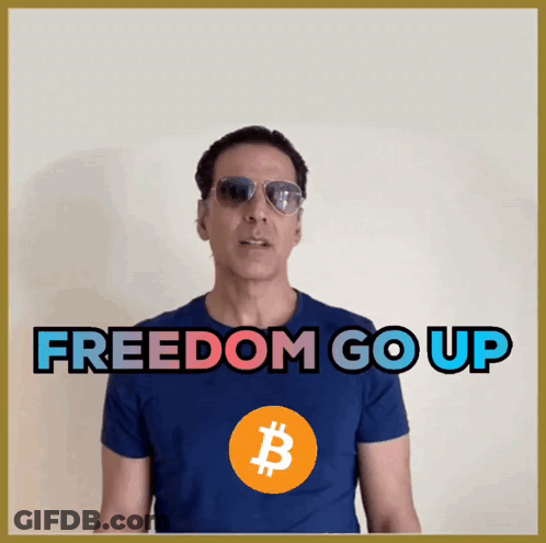Man In Sunglasses And Freedom Go Up Sign GIF