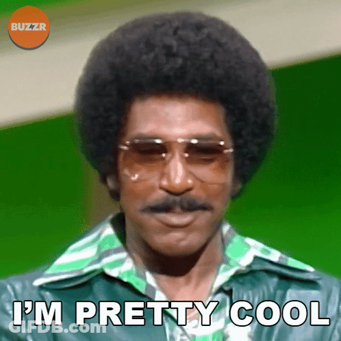 Man In Sunglasses And Green Jacket Says Im Pretty Cool GIF