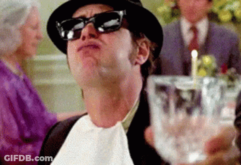 Man In Sunglasses And Hat Holding Glass GIF