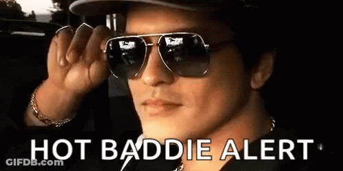 Man In Sunglasses And Hat Hot Baddie Alert GIF