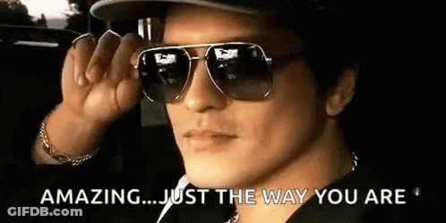Man In Sunglasses And Hat Saying Amazing Just The Way You Are GIF