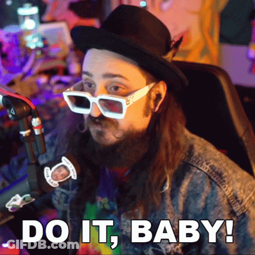 Man In Sunglasses And Hat Saying Do It Baby GIF