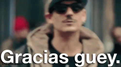 Man In Sunglasses And Hat Saying Gracias Güey GIF