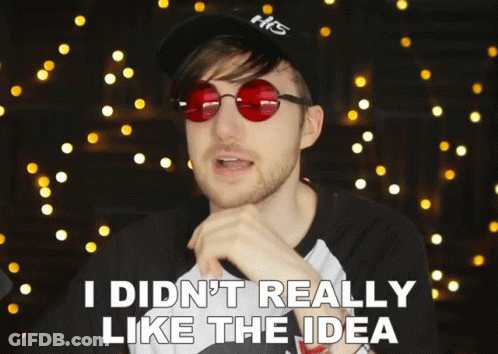 Man In Sunglasses And Hat Saying I Didn't Like Idea GIF