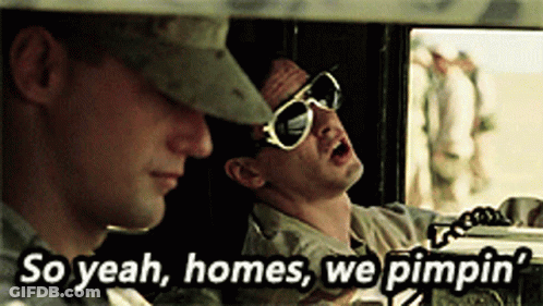 Man In Sunglasses And Hat Saying So Yeah Homes We Pimpin GIF