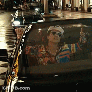 Man In Sunglasses And Hat Saying Supreme Driving Car GIF