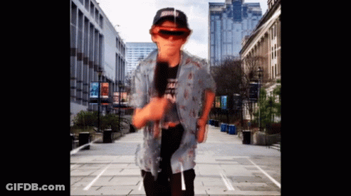 Man In Sunglasses And Hat With Letter T GIF