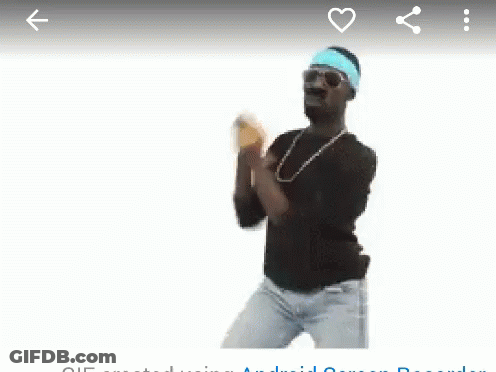Man In Sunglasses And Headband Dancing On Phone Screen GIF