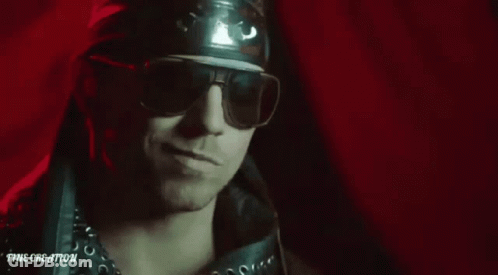 Man In Sunglasses And Headband Saying Fine Creation GIF