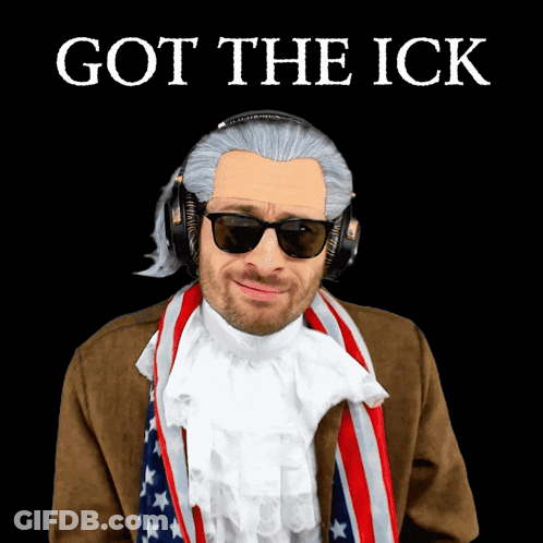 Man In Sunglasses And Headphones Got The Ick GIF