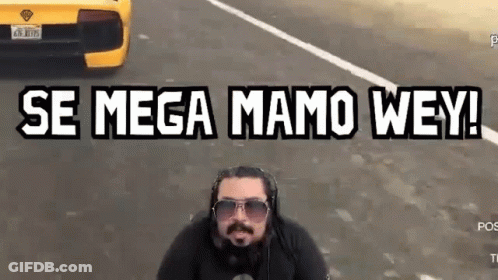 Man In Sunglasses And Headphones In Front Of Yellow Car Saying Se Mega Mamo Wey GIF