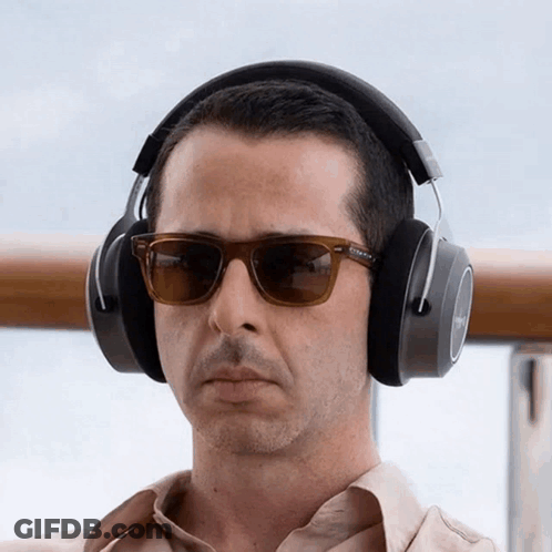 Man In Sunglasses And Headphones Olympus GIF