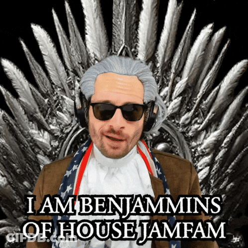 Man In Sunglasses And Headphones Says I Am Benjamins Of House Jamfam GIF
