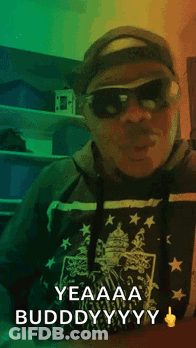 Man In Sunglasses And Hoodie Giving Middle Finger GIF
