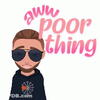 Man In Sunglasses And Hoodie Saying Aww Poor Thing GIF