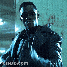 Man In Sunglasses And Leather Jacket GIF