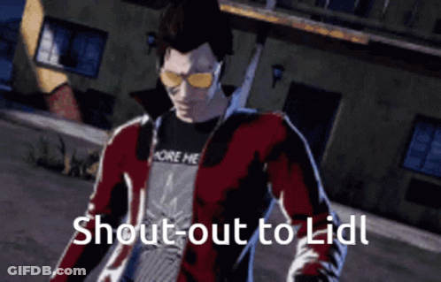 Man In Sunglasses And More Me Shirt Shout-Out To Lidl GIF
