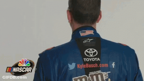 Man In Sunglasses And Nascar Jacket GIF