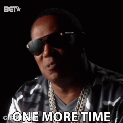 Man In Sunglasses And Necklace Saying One More Time GIF