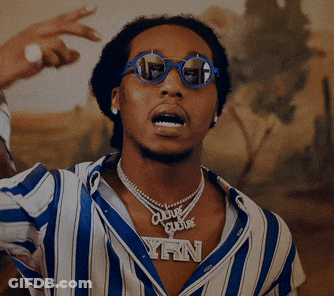 Man In Sunglasses And Necklace With Letters YN GIF