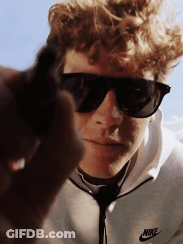 Man In Sunglasses And Nike Hoodie GIF