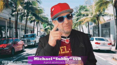 Man In Sunglasses And Red Hat Michael Subby Sub GIF