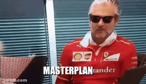Man In Sunglasses And Red Masterplan Shirt GIF