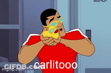 Man In Sunglasses And Red Shirt Saying Carlitooo GIF