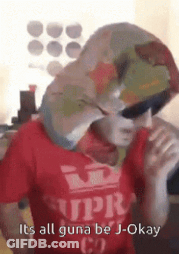 Man In Sunglasses And Red Shirt Saying Supra GIF