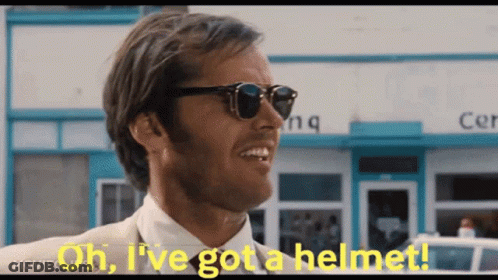 Man In Sunglasses And Suit Saying Oh Ive Got A Helmet GIF