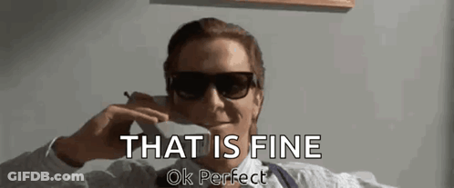 Man In Sunglasses And Tie Saying That Is Fine Ok Perfect GIF