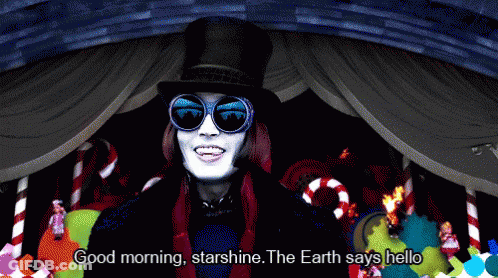 Man In Sunglasses And Top Hat Says Good Morning Starshine GIF