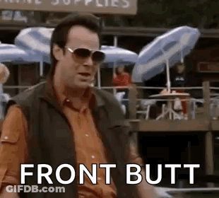 Man In Sunglasses And Vest Says Front Butt GIF