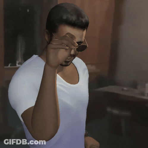 Man In Sunglasses And White Shirt Covering Eyes GIF