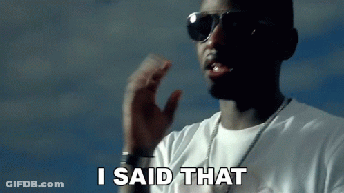 Man In Sunglasses And White Shirt Saying I Said That GIF