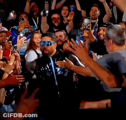 Man In Sunglasses Before Crowd GIF