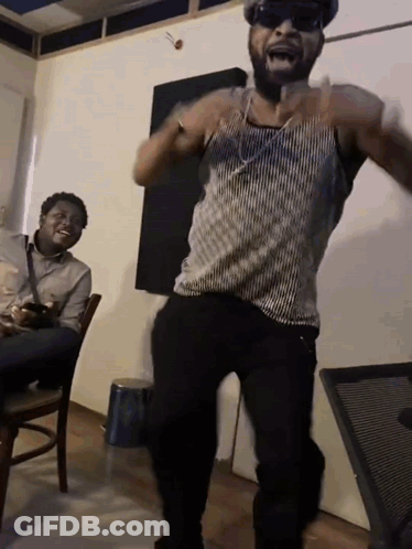 Man In Sunglasses Dancing, Another Sitting GIF