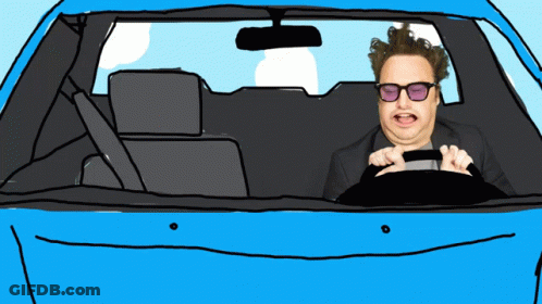 Man In Sunglasses Driving Car GIF