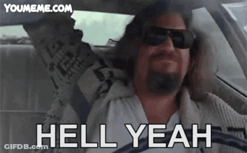 Man In Sunglasses Driving Car Saying Hell Yeah GIF