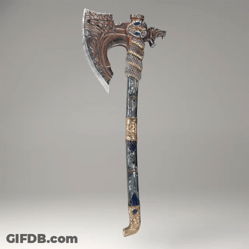 Man In Sunglasses Holding Large Axe In Dirt GIF