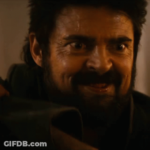 Man In Sunglasses Holding Meat With Crying Cartoon GIF