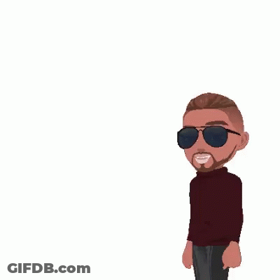 Man In Sunglasses In Front Of Purple Letters Yus GIF